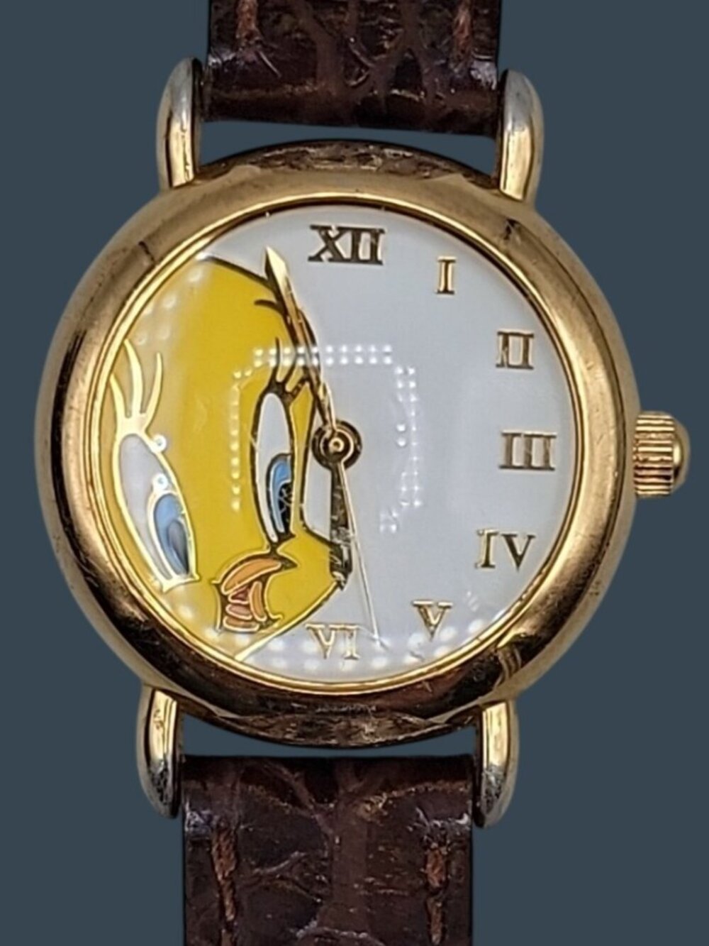 VTG Warner Brothers Store Exclusive Tweety Bird Watch 7" WB1720075 Gold Plated - Picture 16 of 16